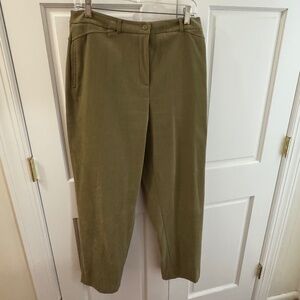Talbots Pants Tan Faux Suede Stretch Has Pockets and zip size 14